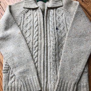 Sweater  Wool Blend Knit Pattern Cable Aran. Size XS